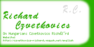 richard czvetkovics business card